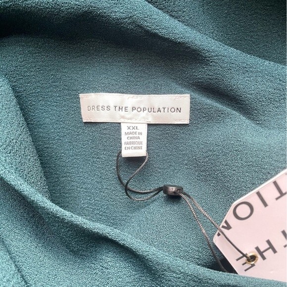 NWT Dress The Population One Shoulder Formal Tiffany Dress Pine Green Size XXL - Picture 11 of 16